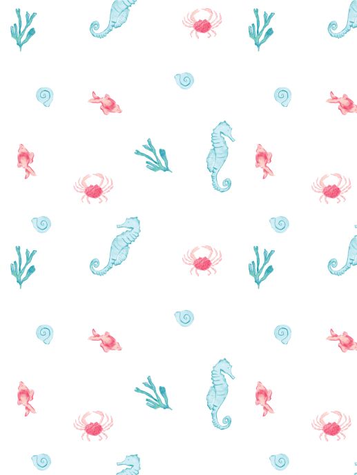 Tropical seahorse print